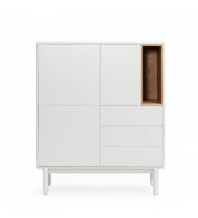 Mueble Auxiliar Corvo 3P3C crema Topmueble