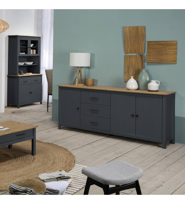Aparador Azul Oscuro Mora 3P3C Ambiente Topmueble  2