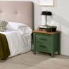 Mesita de noche Mora 2C color verde Top Mueble 1