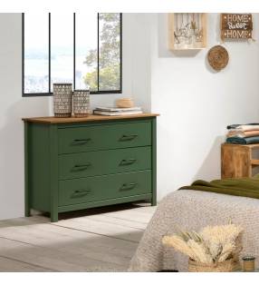 Cómoda Mora 3C verde Topmueble 3