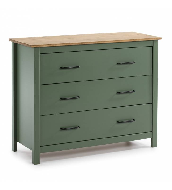 Cómoda Mora 3C verde Topmueble