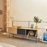 Mueble TV Yoko 1P2C Roble gris antracita Topmueble