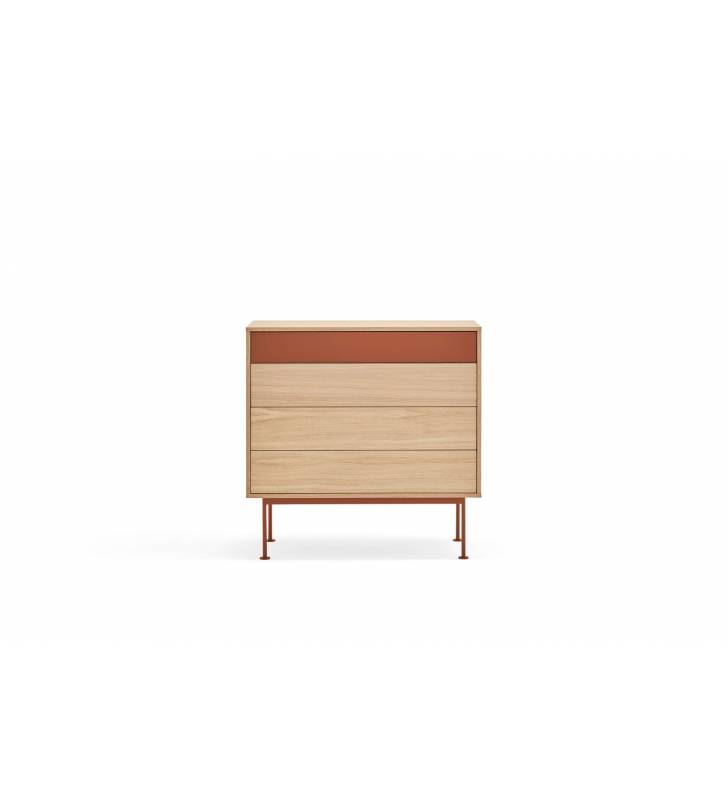 Cómoda Yoko 4C Roble tejaTopmueble