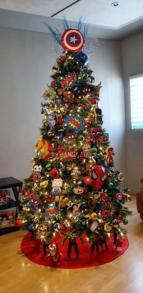 marvel christmas tree