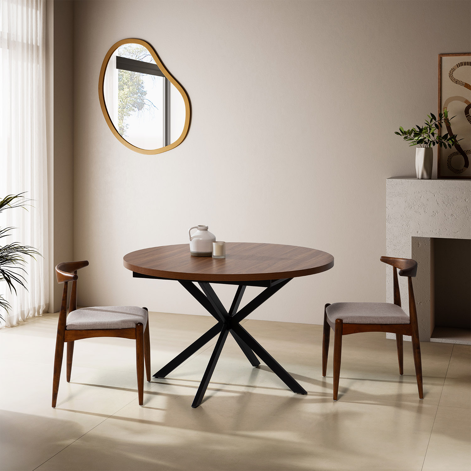 Mesa Redonda Extensible Danielle | Black Friday 2026 | Top Mueble