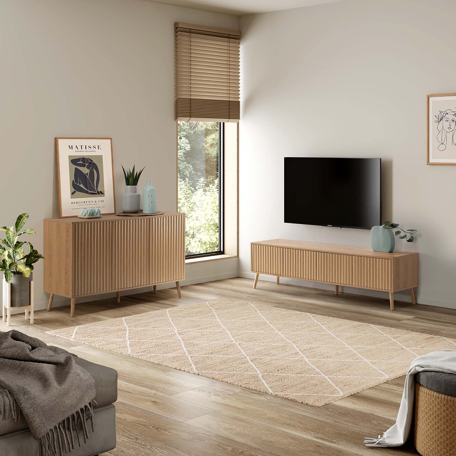 Conjunto Aparador y Mueble TV 160 cm Layla | Black Friday 2026 | Top Mueble