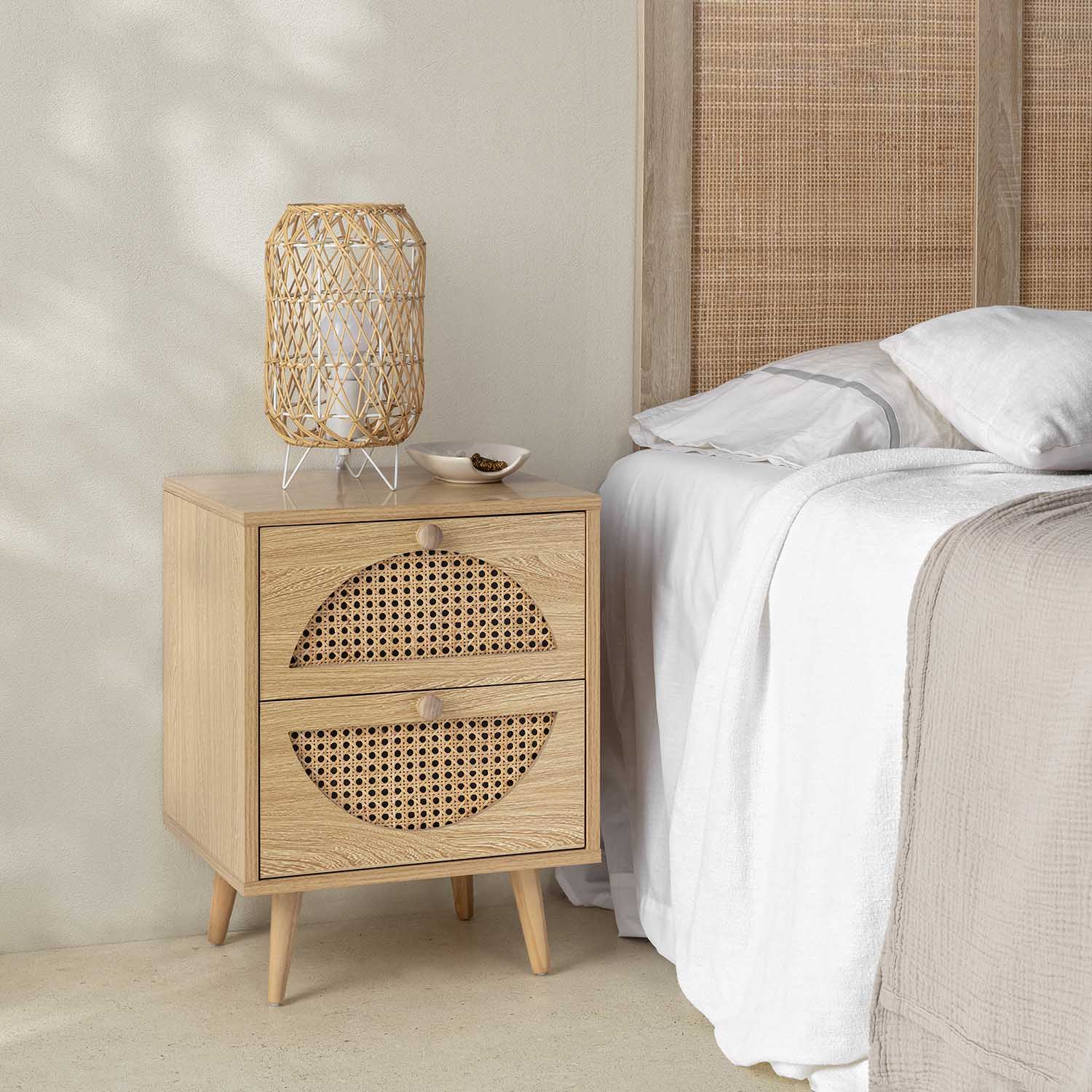 Mesita de Noche Ratan Moon | Rebajas Enero 2026 | Top Mueble