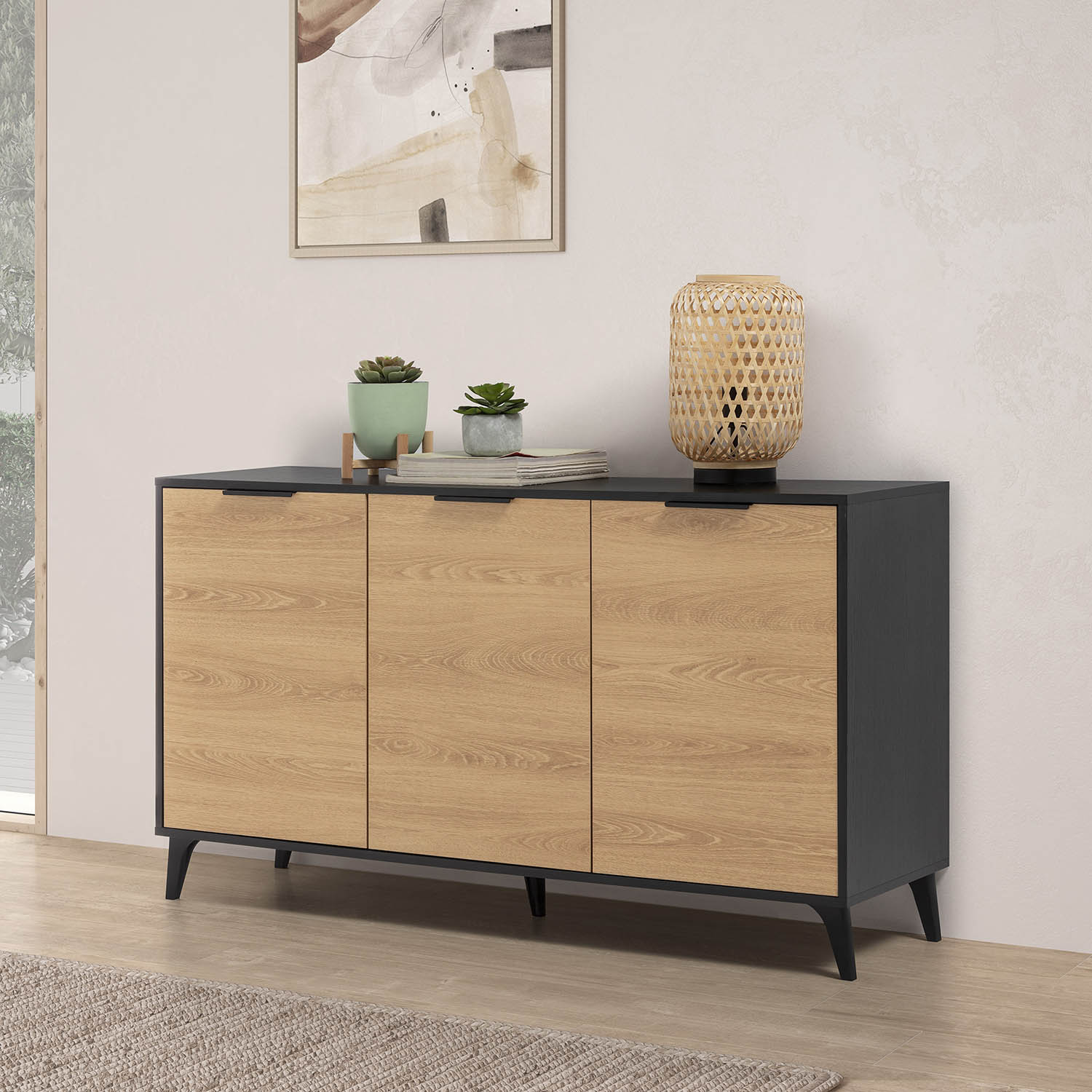 Aparador Roble Negro Ariel | Top Mueble