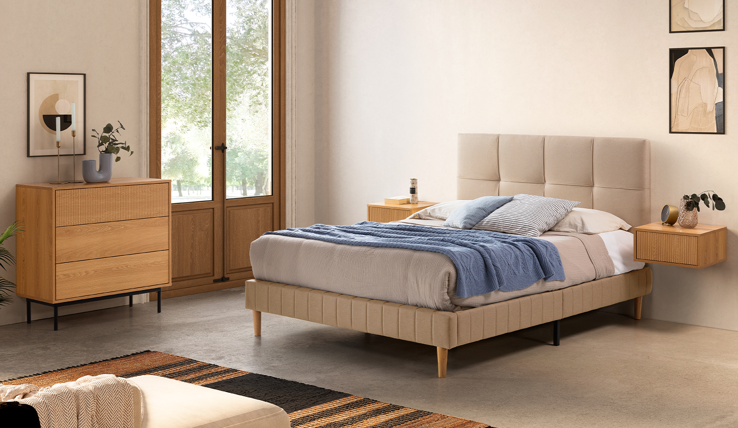 Conjunto mesitas flotantes y cómoda Eleanor | Summer Sale 2026 | Top Mueble