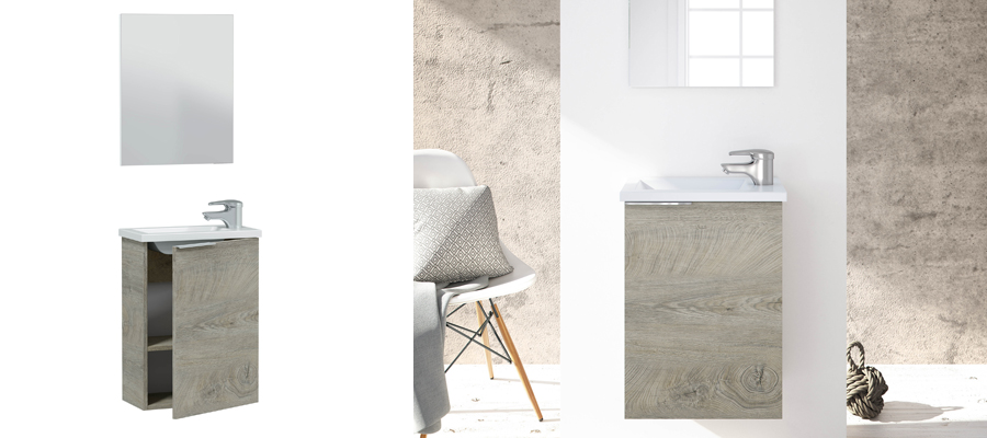Mueble Baño Emma con Espejo y Lavamanos | Top Mueble