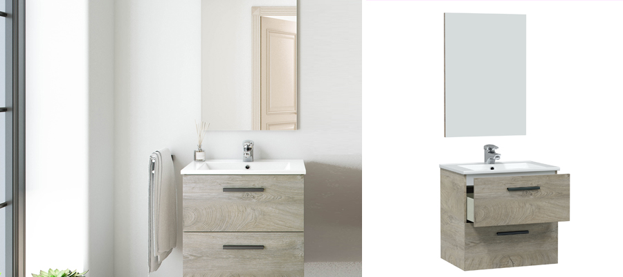 Mueble Baño Miami con Espejo | Top Mueble