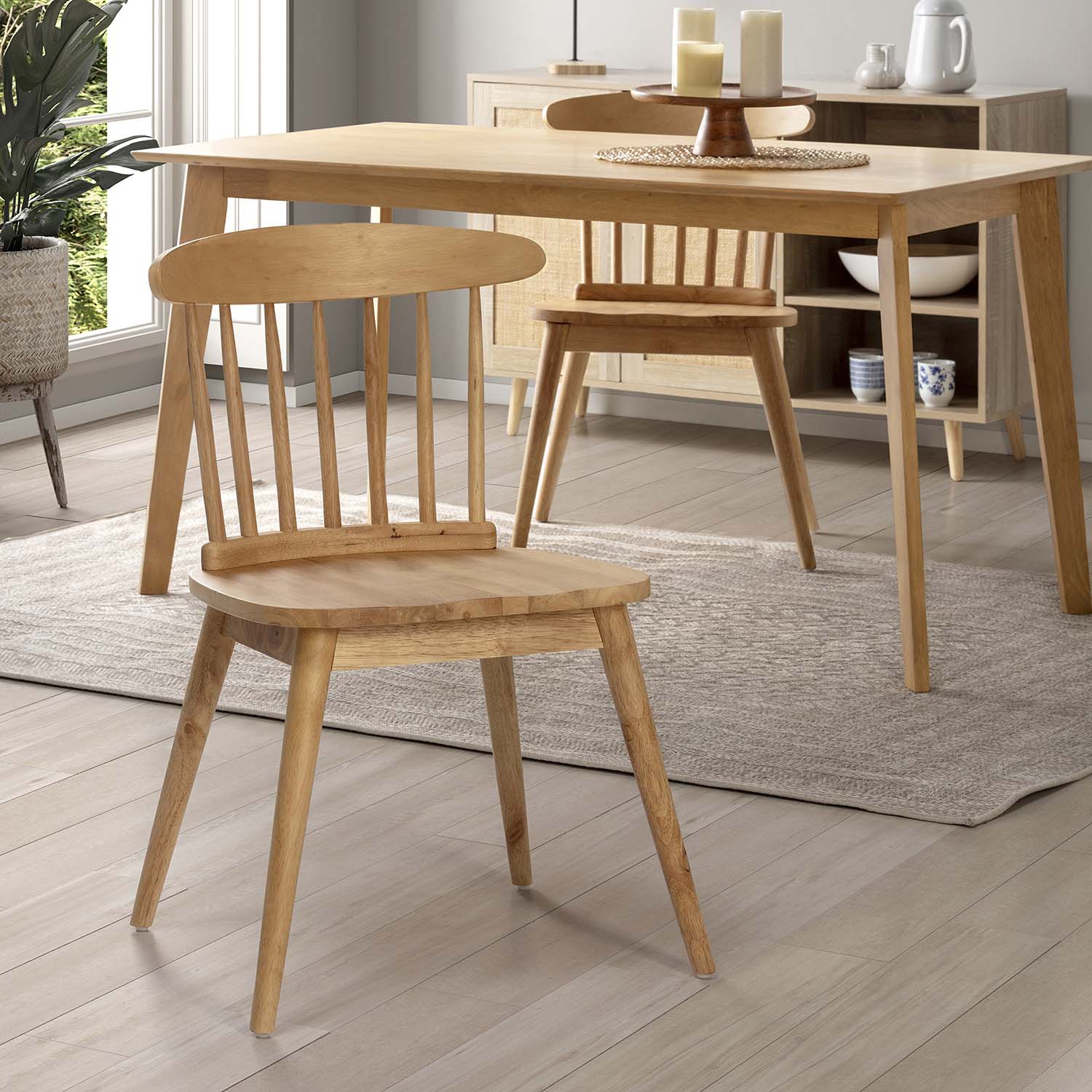 Pack 2 Sillas Comedor Basilea Roble | Top Mueble