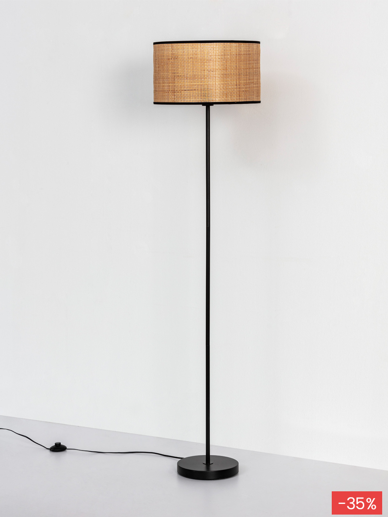 Lámpara Pie Ratán Kinta | Top Mueble