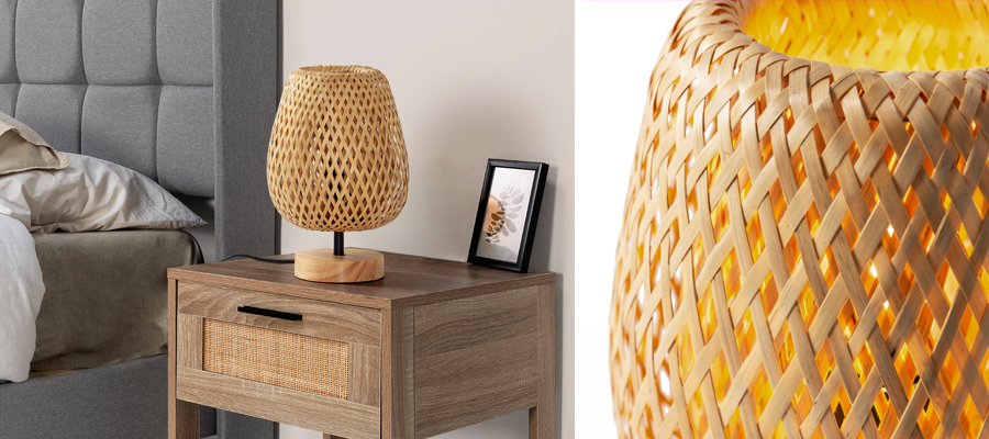 Lámpara de Mesa Bambú Sulen | Top Mueble