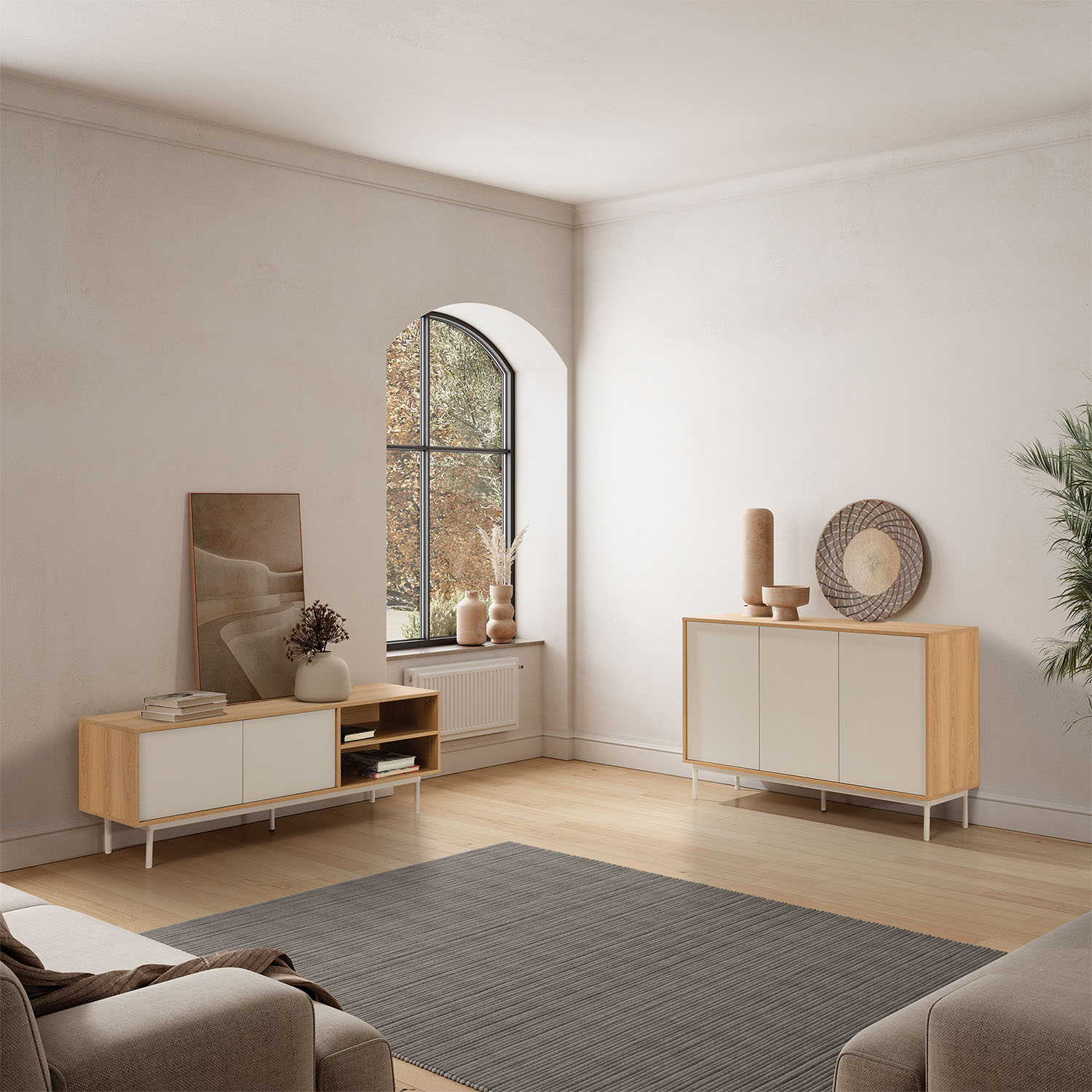 Conjunto Mueble TV 140 cm y Aparador Kamila | Vuelta al Cole 2026 | Top Mueble