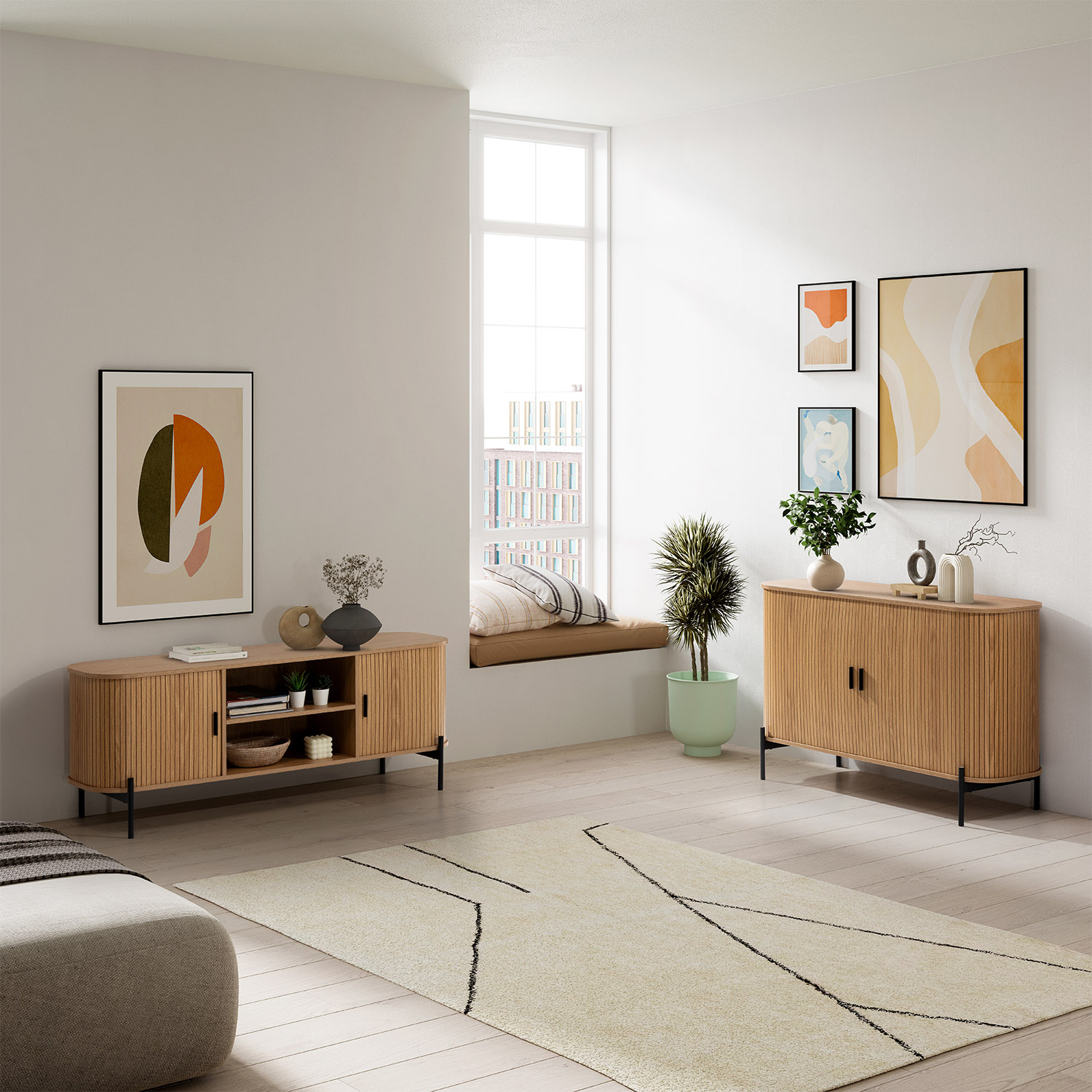 Conjunto Mueble TV 140 cm y Aparador Carolina | Vuelta al Cole 2026 | Top Mueble