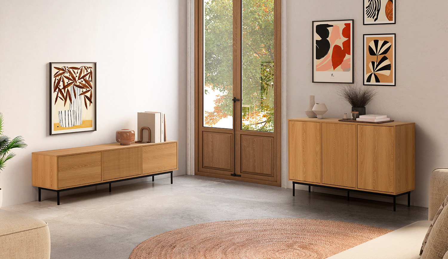Conjunto Aparador y Mueble TV Eleanor | Vuelta al Cole 2026 | Top Mueble