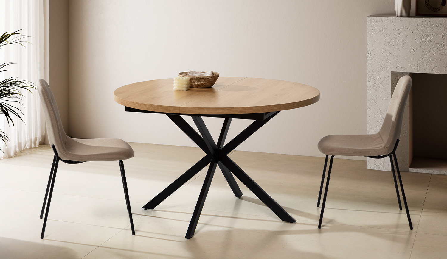 Mesa Redonda Extensible Danielle | Vuelta al Cole 2026 | Top Mueble