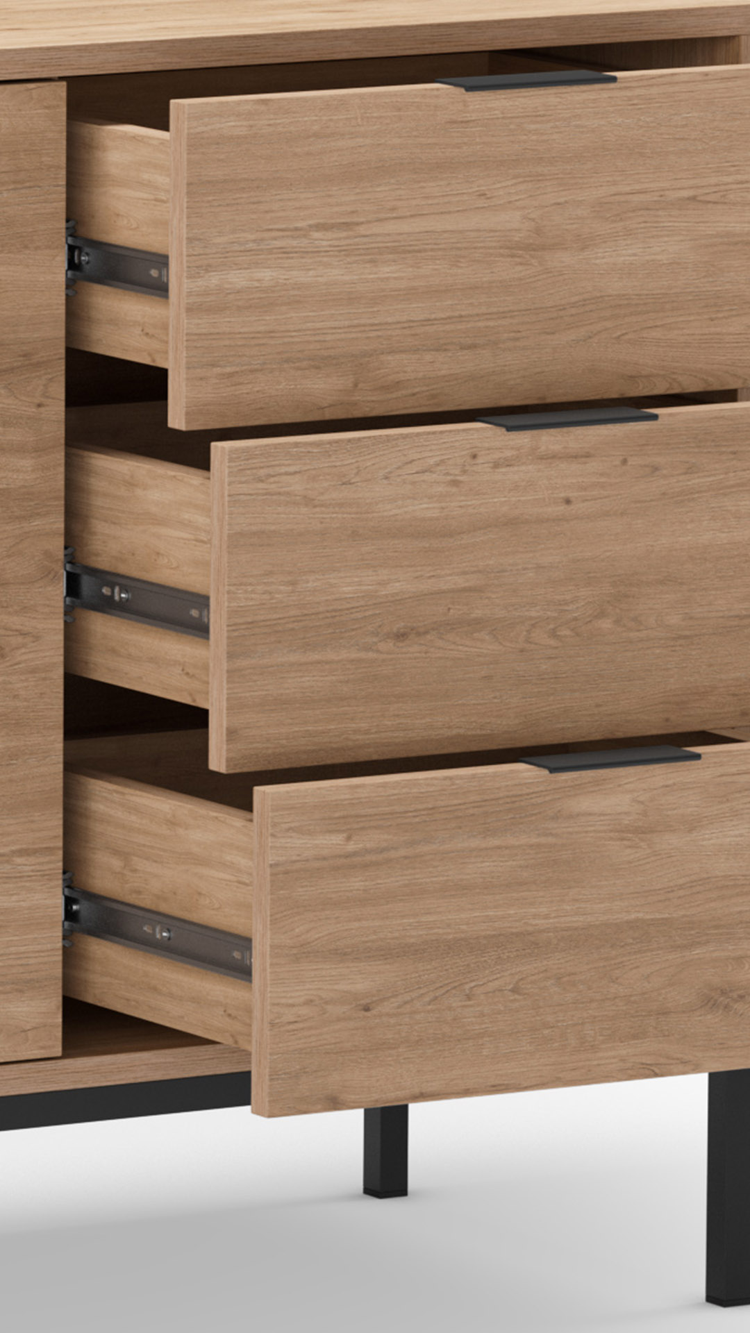 Aparador 140 cm Lyra Detalle Cajones | Top Mueble