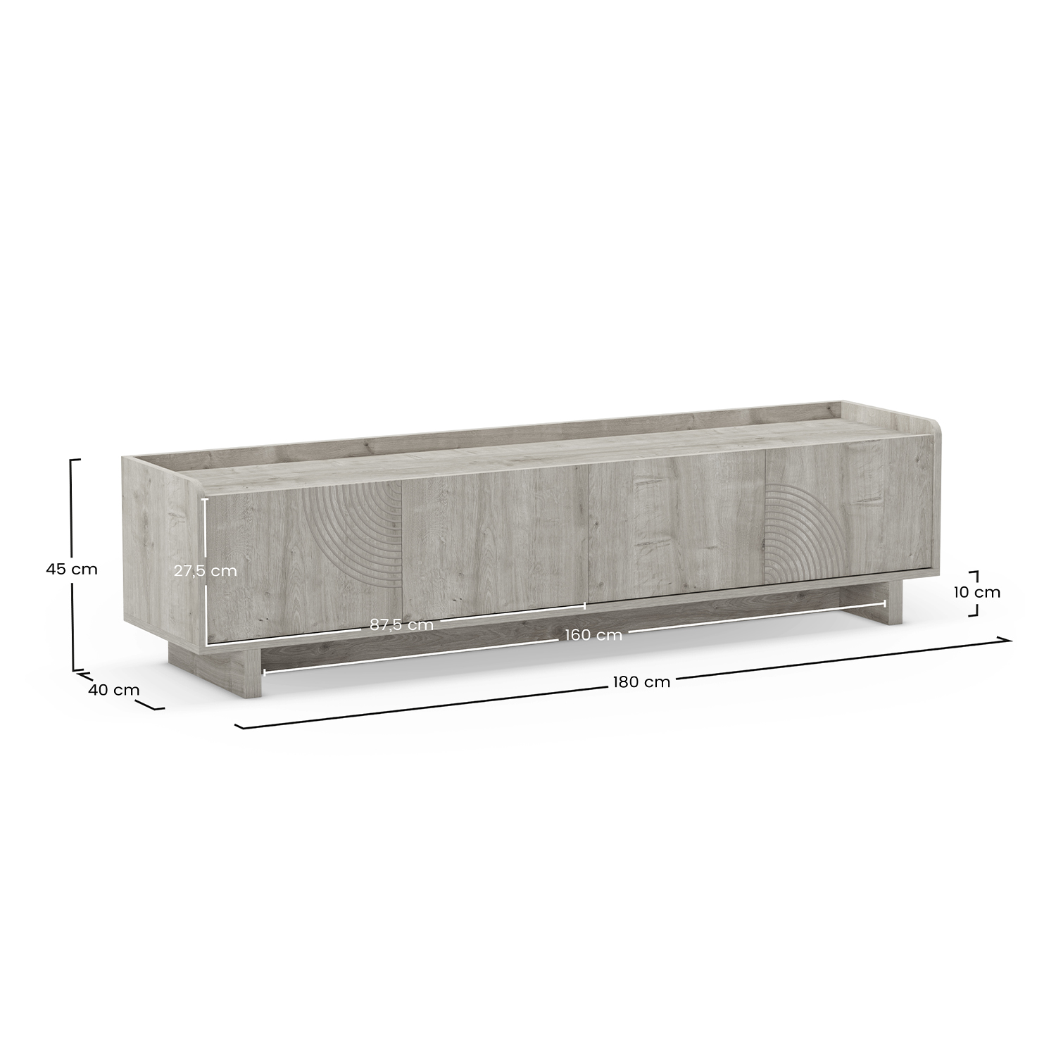 Mueble Tv 140 cm Dina Dimensiones | Top Mueble