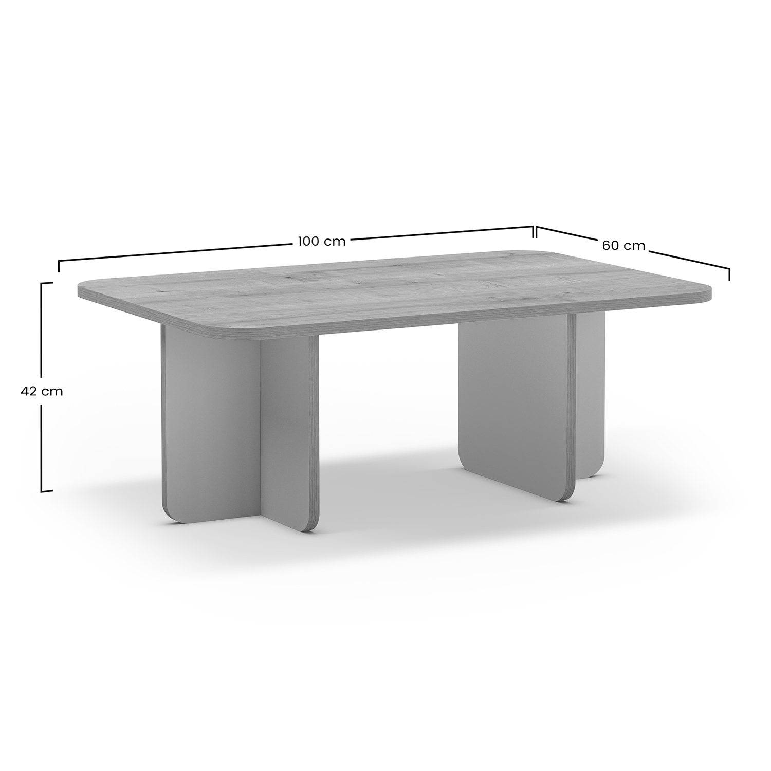 Mesa de centro rectangular Cindy Dimensiones | Top Mueble