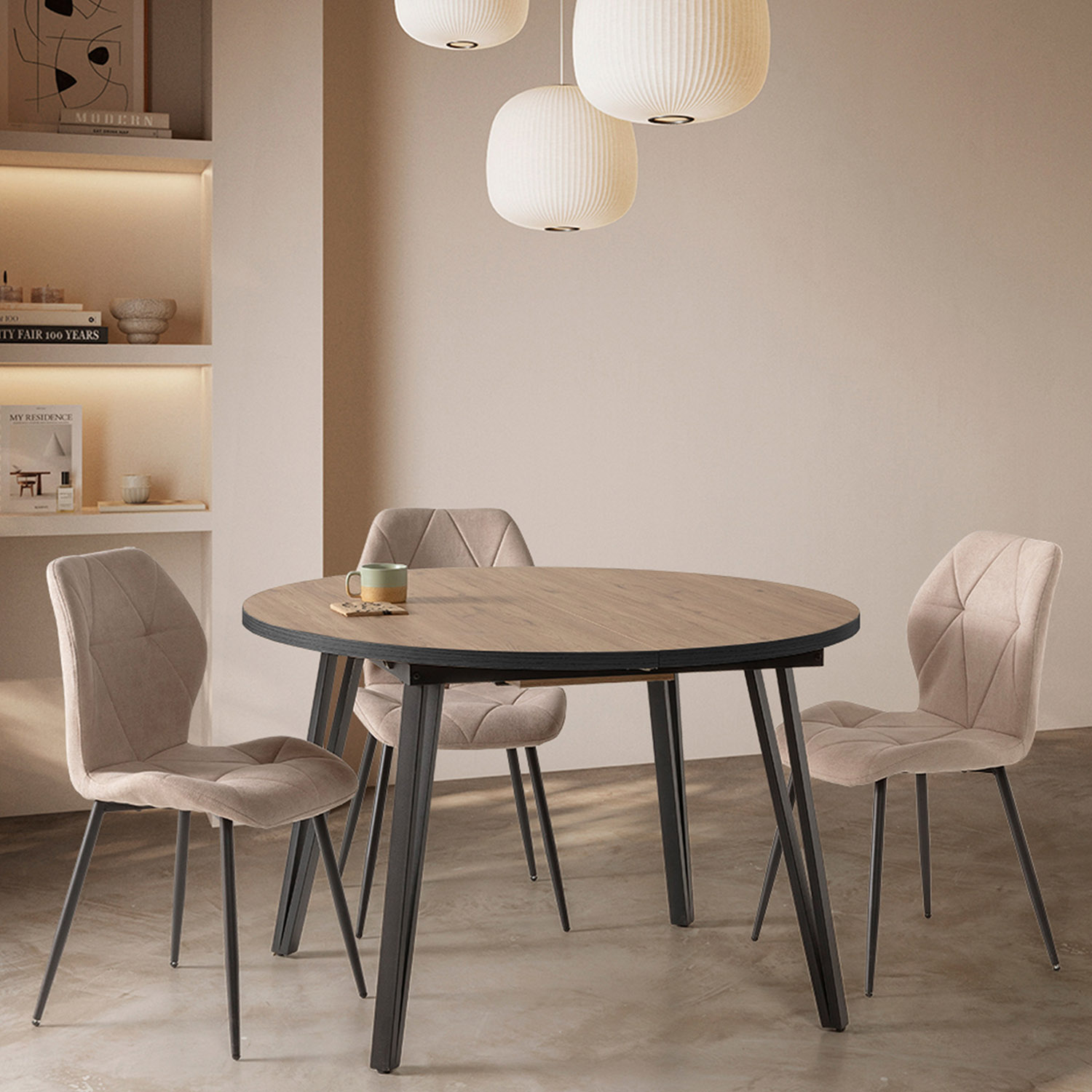 Mesa redonda extensible Harper Ambiente | Top Mueble