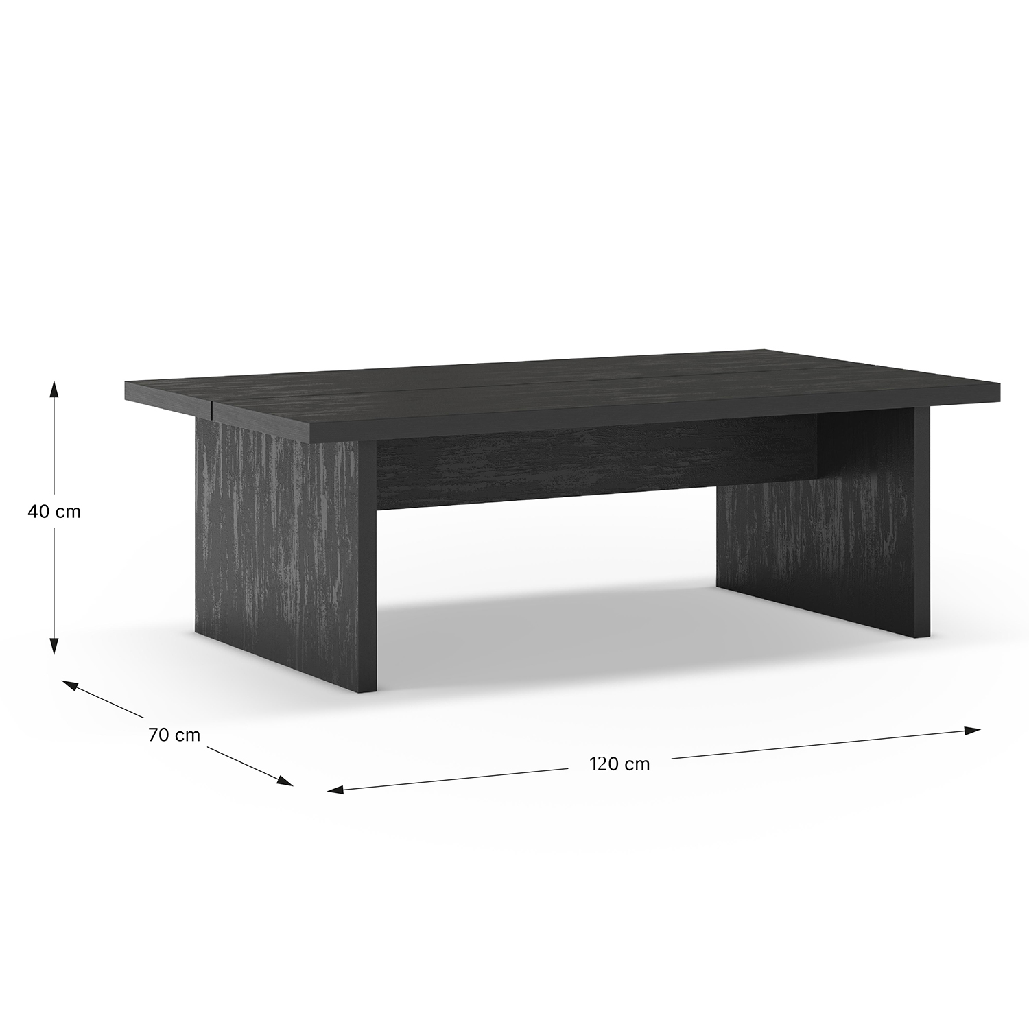 Mesa Centro Rectangular Dina Dimensiones | Top Mueble