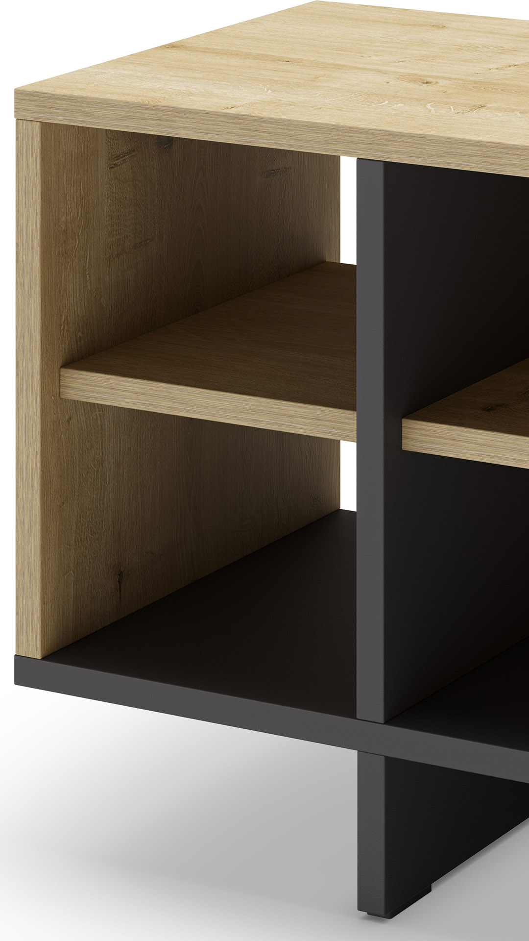 Mueble TV 160 cm Roble Negro River Detalle | Top Mueble