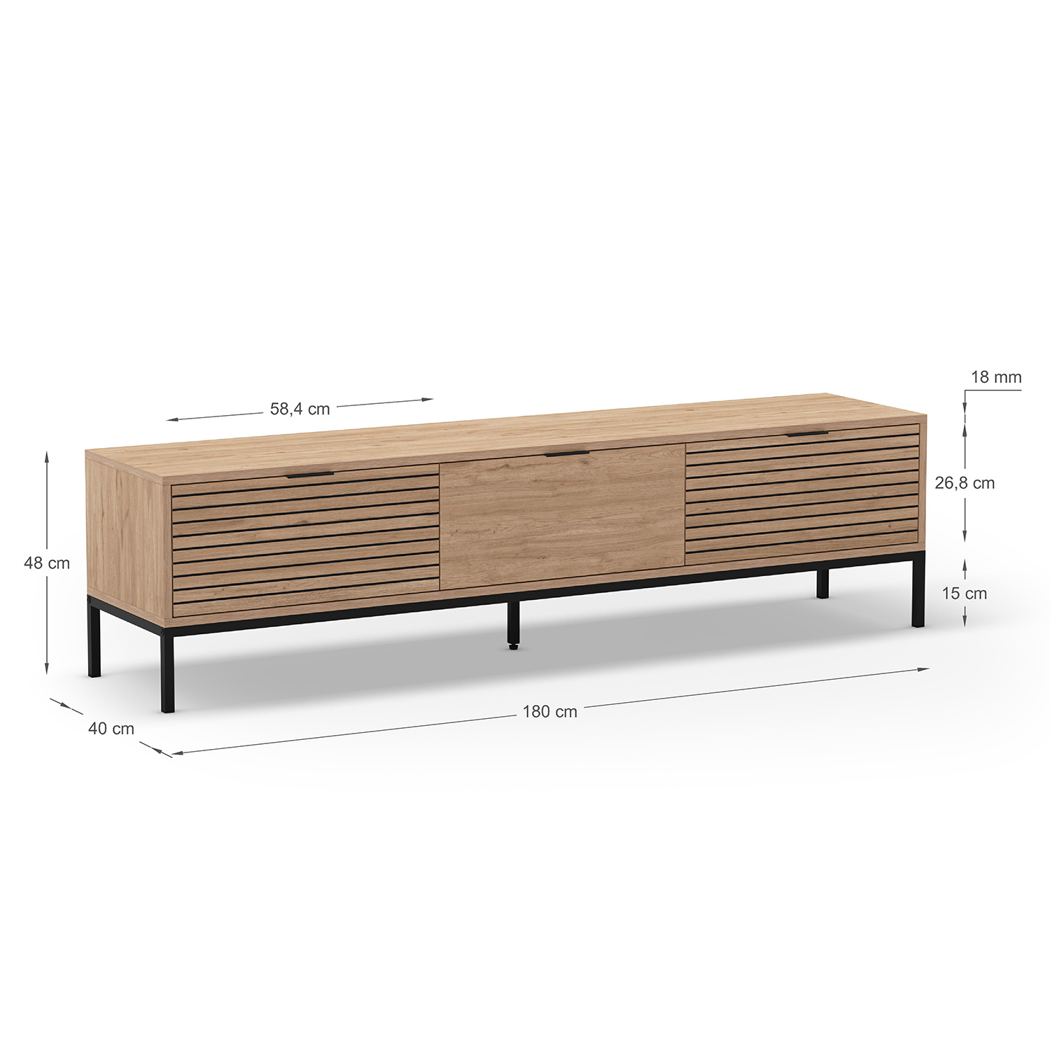 Mueble TV 180 cm Lyra Dimensiones | Top Mueble