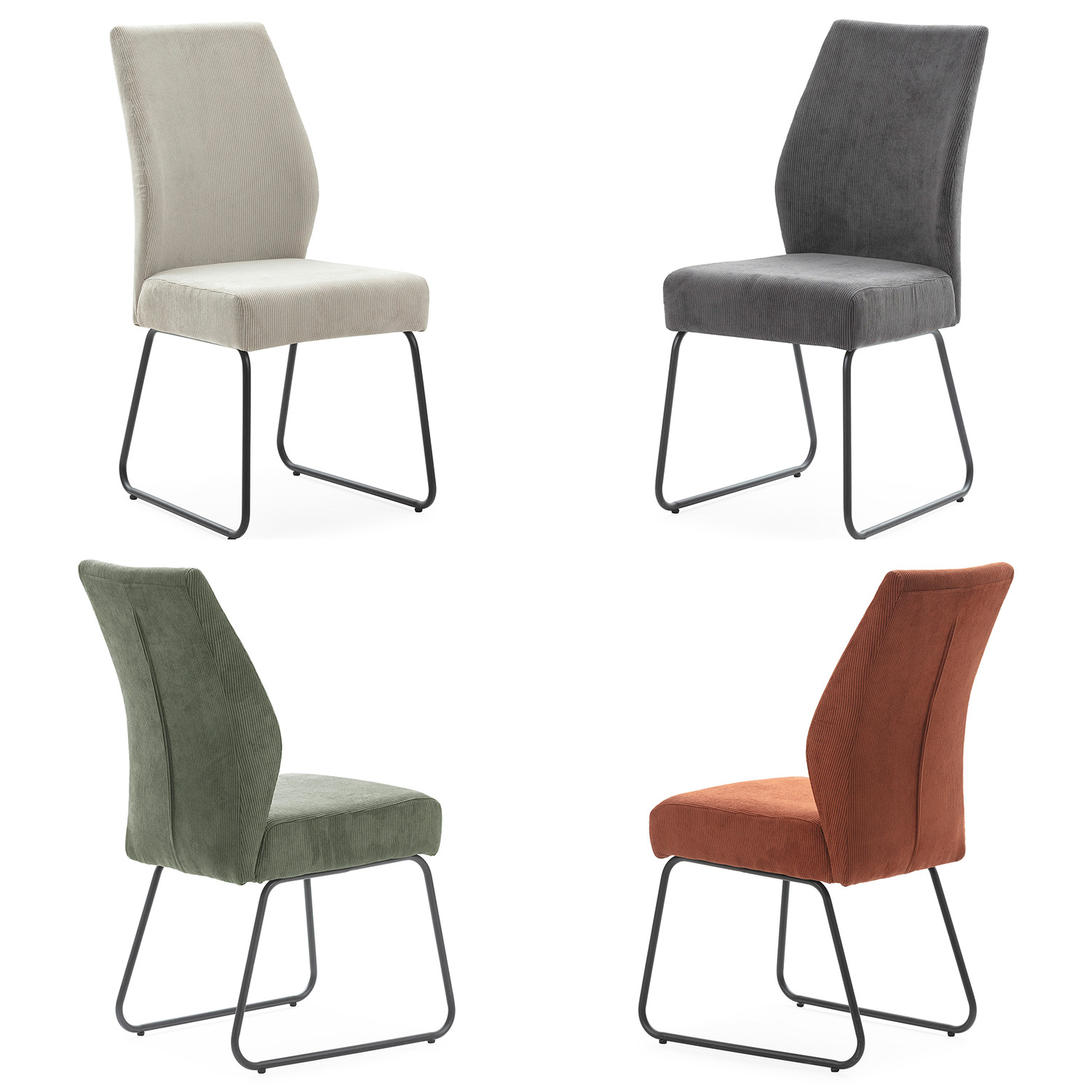 Pack 4 Sillas Comedor Tapizadas Brianna | Top Mueble
