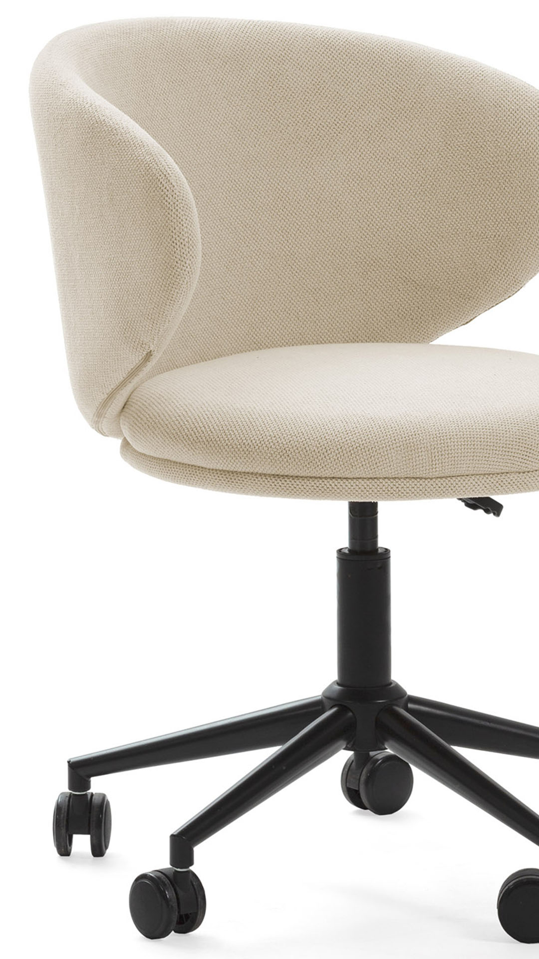 Silla Escritorio Beige con Ruedas Elora | Top Mueble