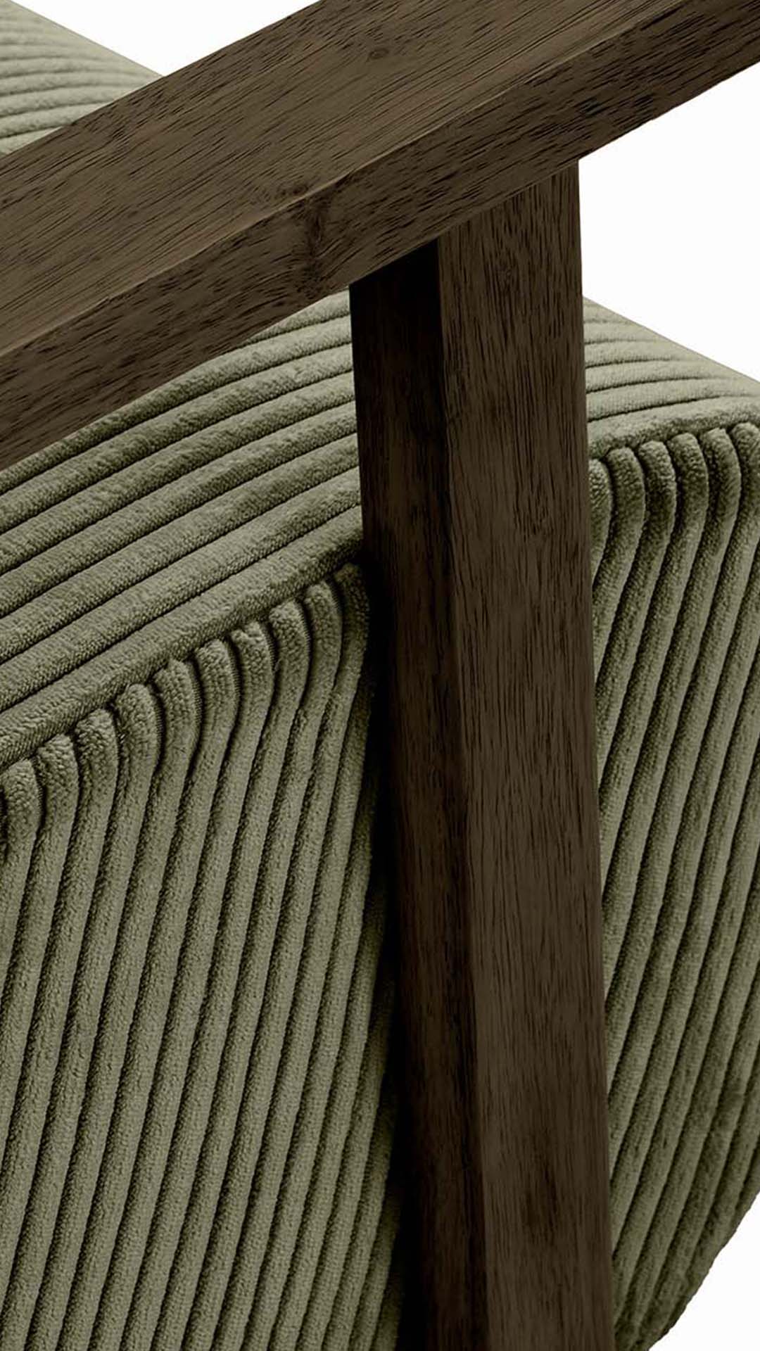 Sillón Individual Cómodo Verde Velora Detalle | Top Mueble