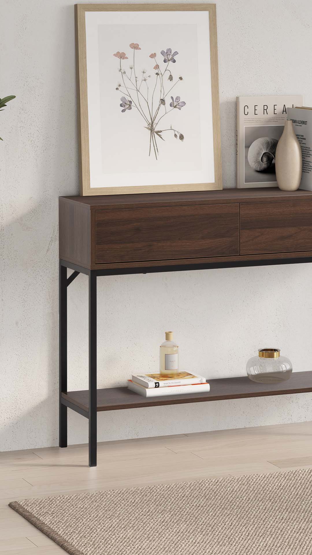 Consola Recibidor Nogal Auran Ambiente | Top Mueble