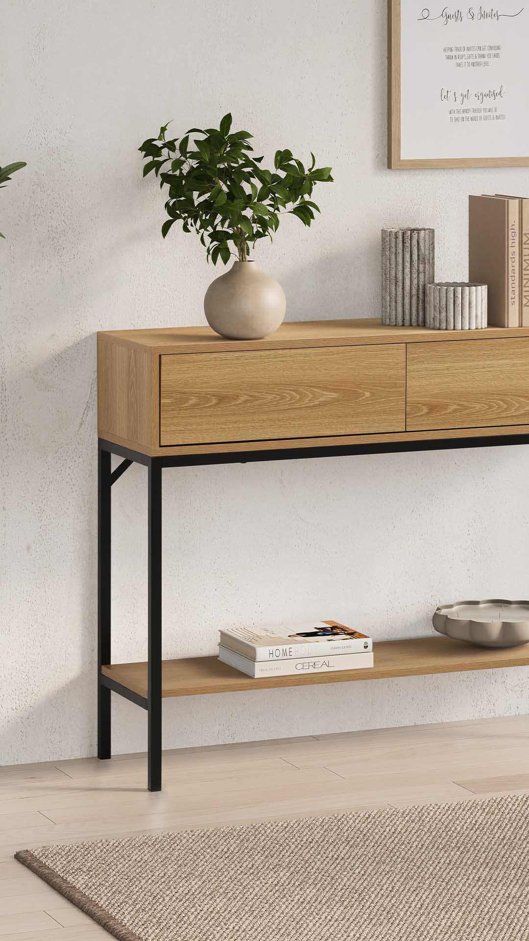 Consola Recibidor Roble Auran Ambiente | Top Mueble