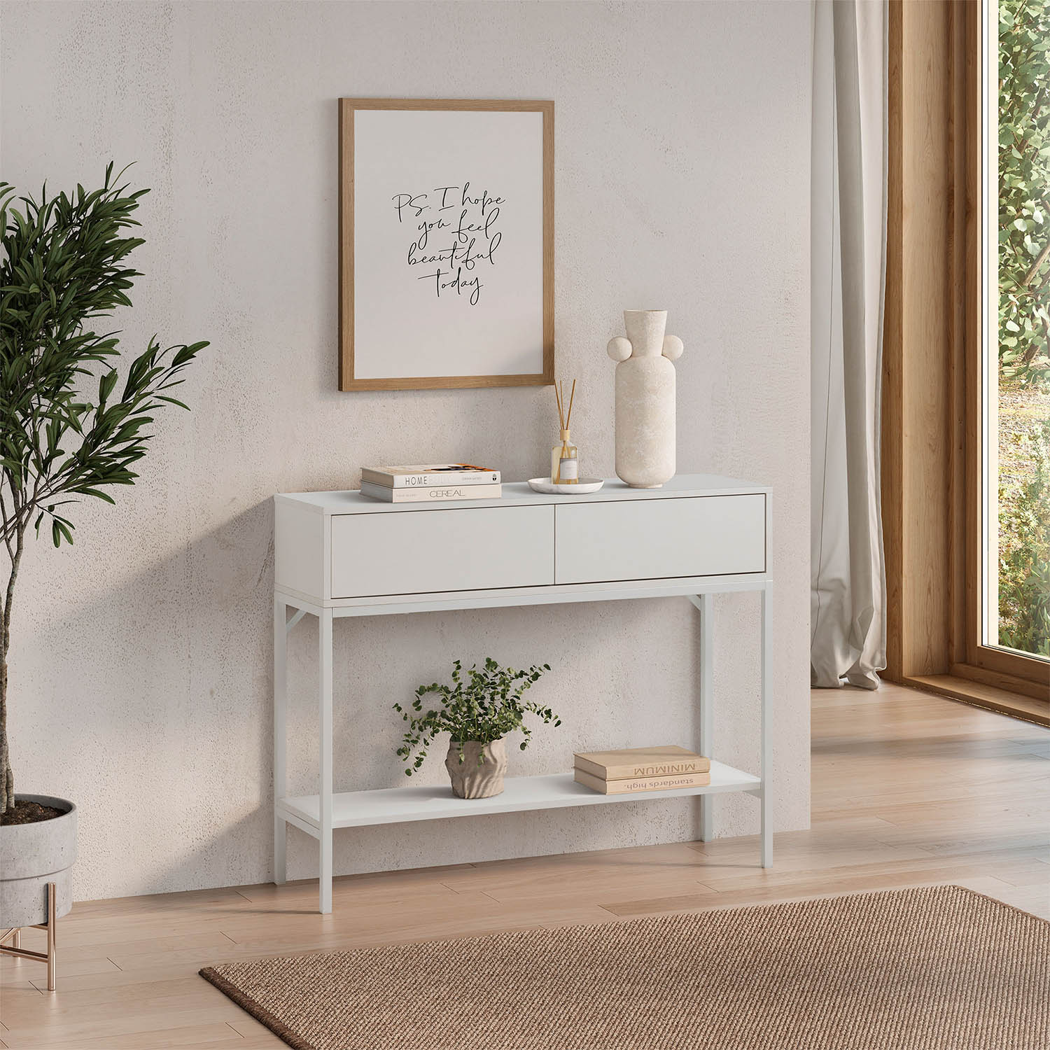 Consola Recibidor Blanco Auran Ambiente | Top Mueble