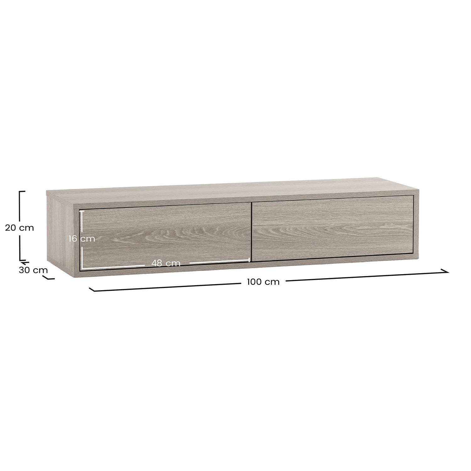 Consola Flotante Recibidor Auran Dimensiones | Top Mueble