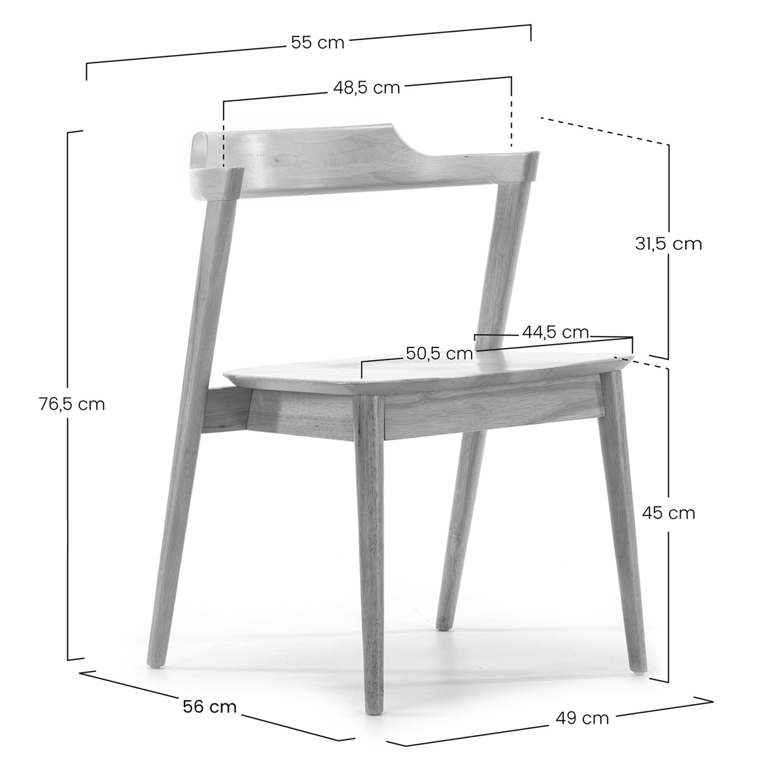 Sillas comedor Venus pack de 2 Medidas | Top Mueble