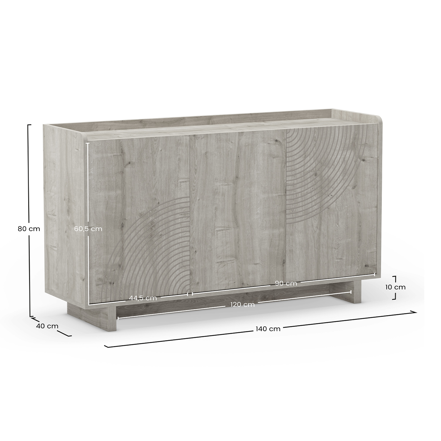 Aparador 140 cm Dina Dimensiones | Top Mueble