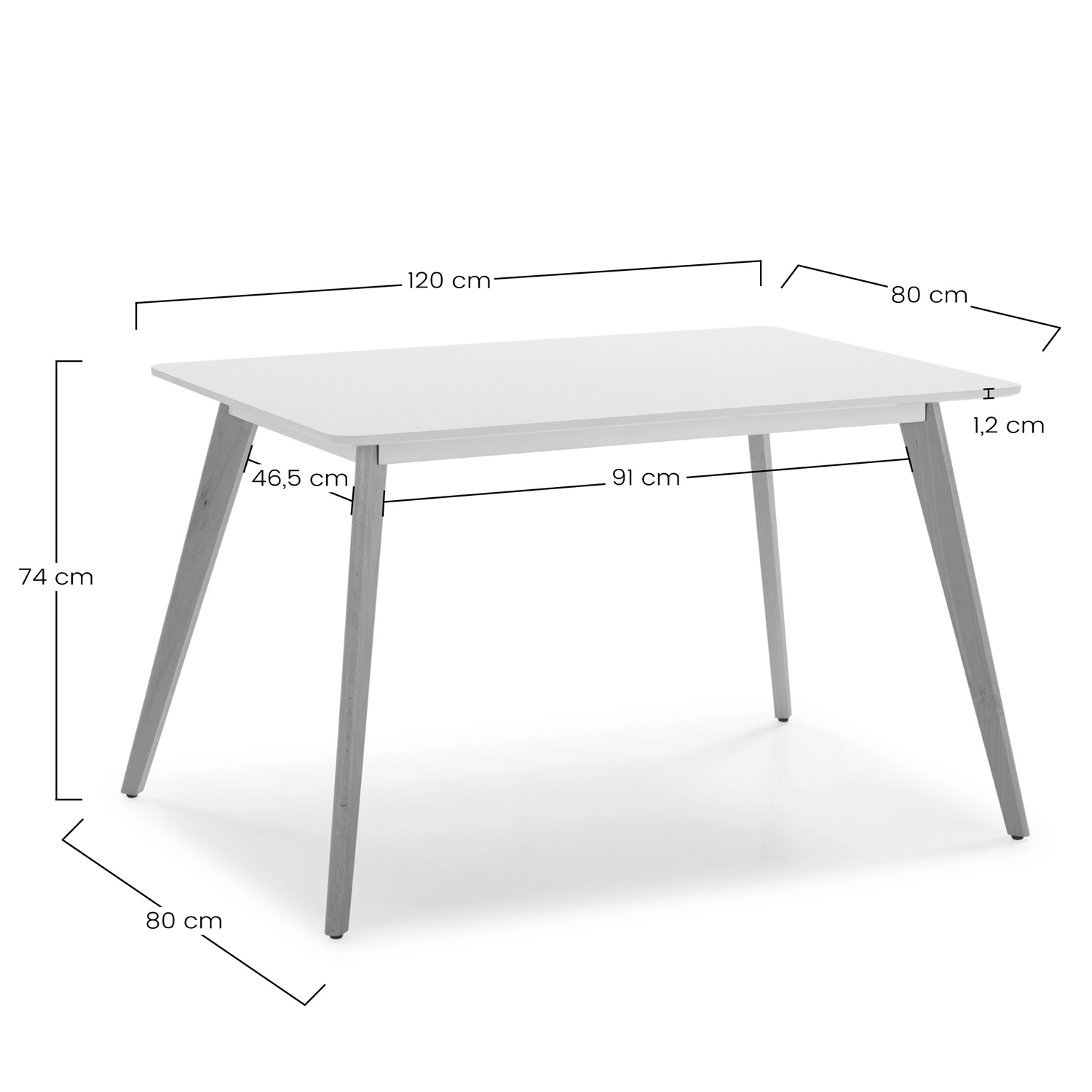 Mesa Comedor Blanca Aranda Dimensiones | Top Mueble