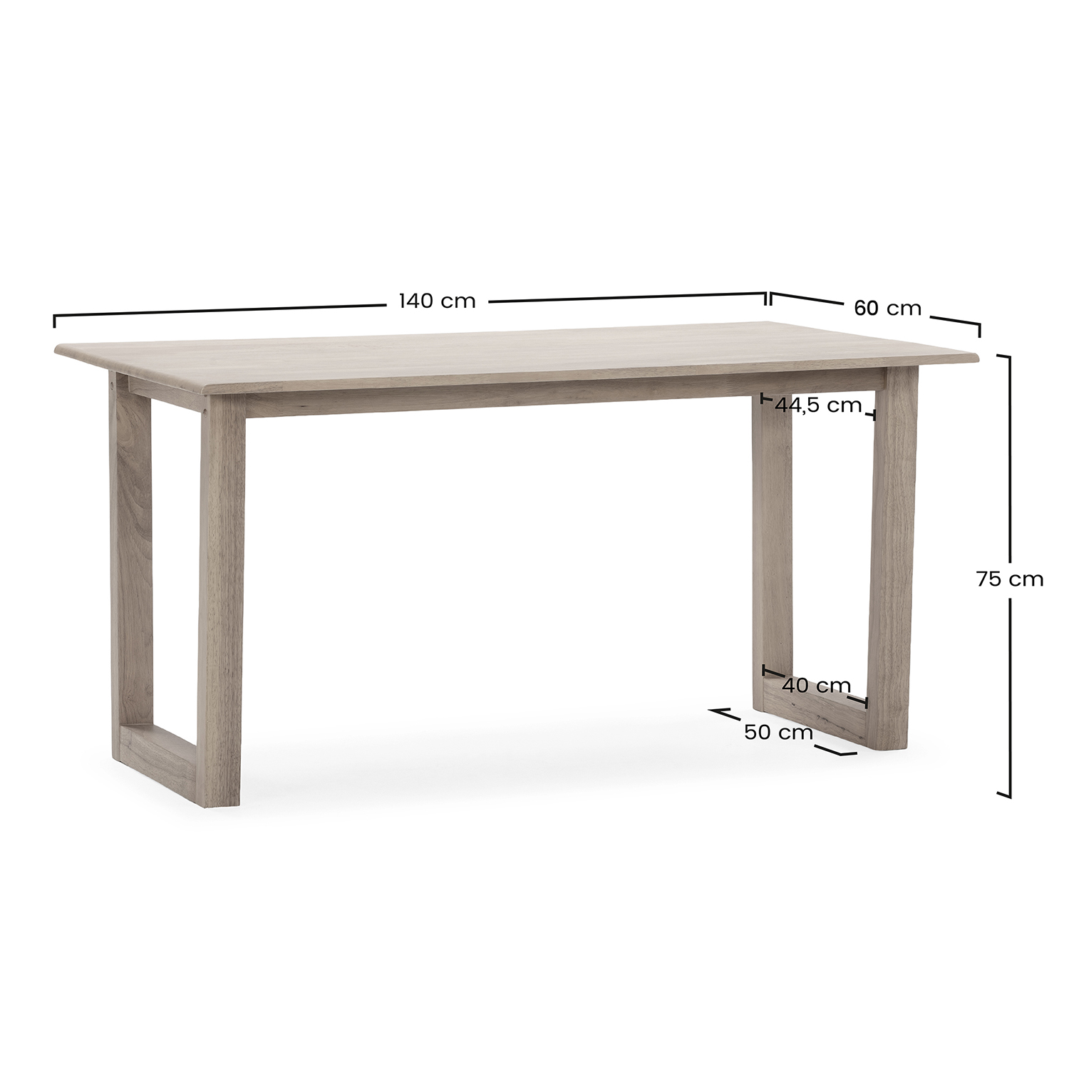 Mesa Comedor 140 cm Georgia Dimensiones | Top Mueble