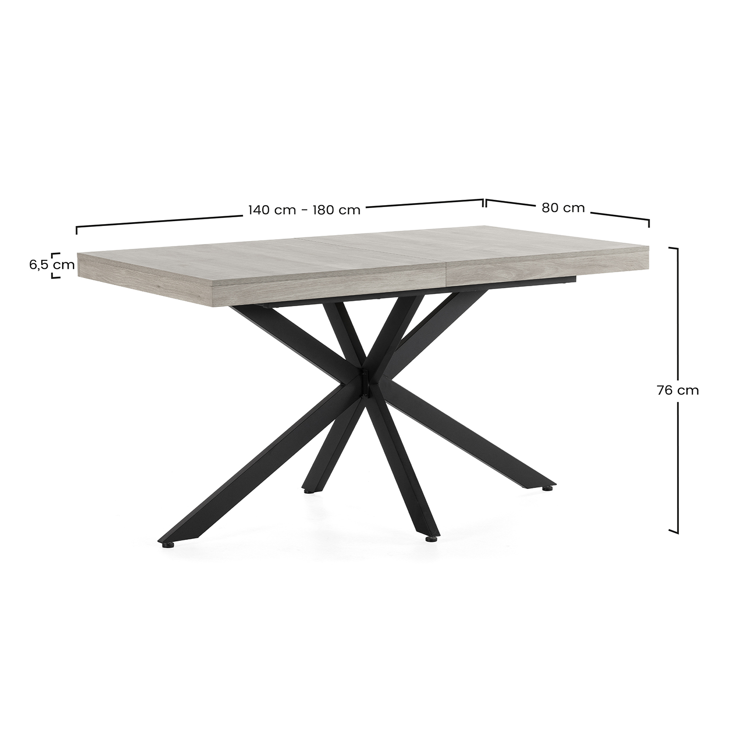 Mesa Extensible Comedor Denver Dimensiones | Top Mueble