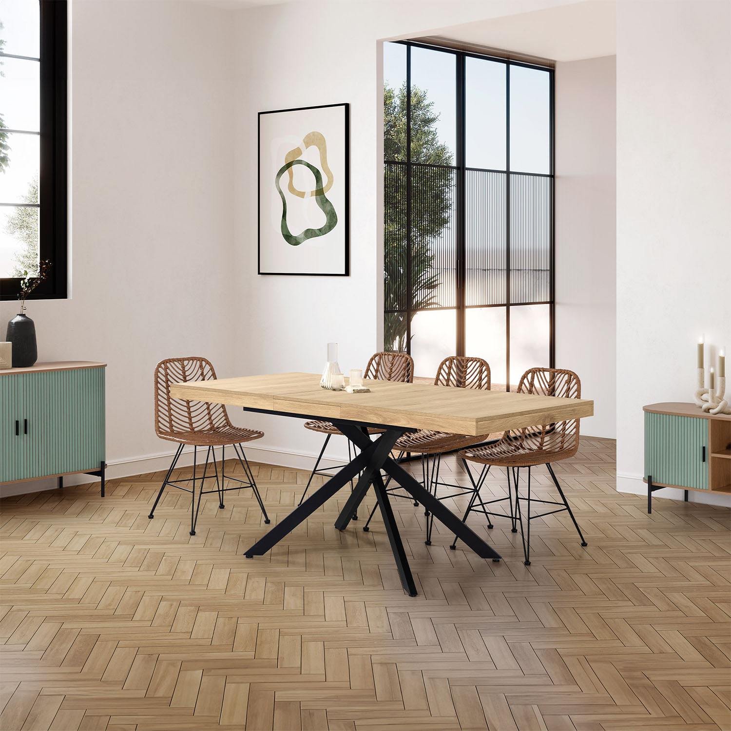 Mesa Comedor Extensible Portland Ambiente | Top Mueble