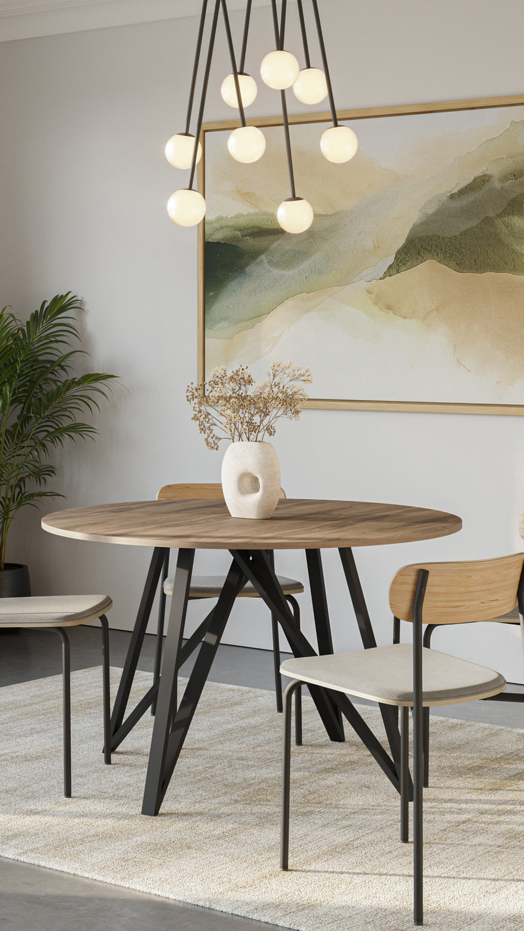 Mesa Redonda Comedor Zaira Ambiente | Top Mueble