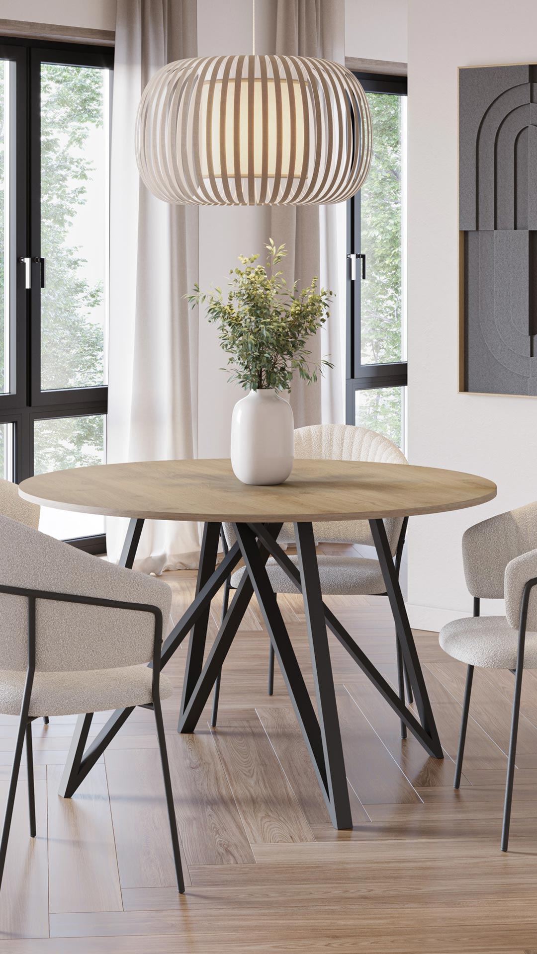 Mesa Redonda Comedor Thalia Ambiente | Top Mueble