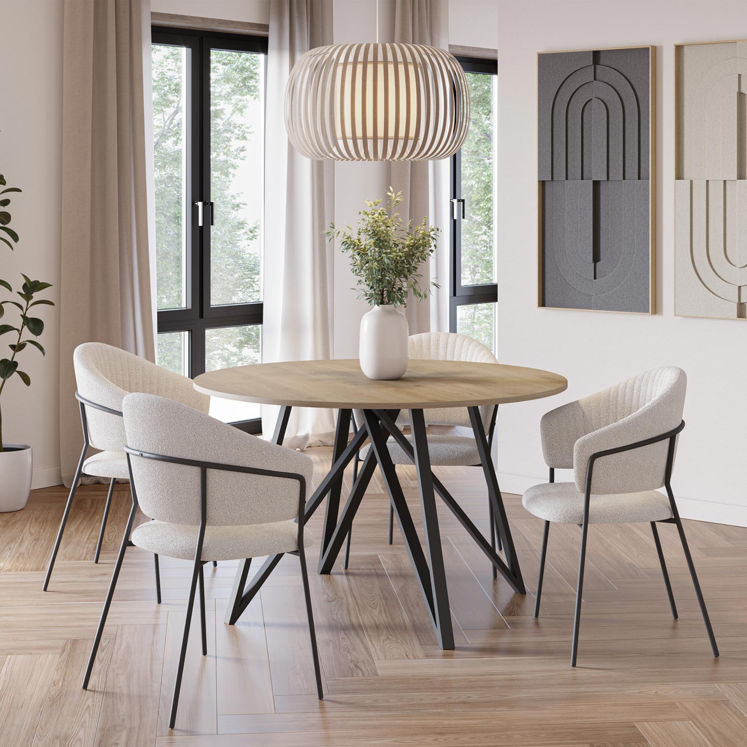 Mesa Redonda Comedor Thalia Ambiente | Top Mueble