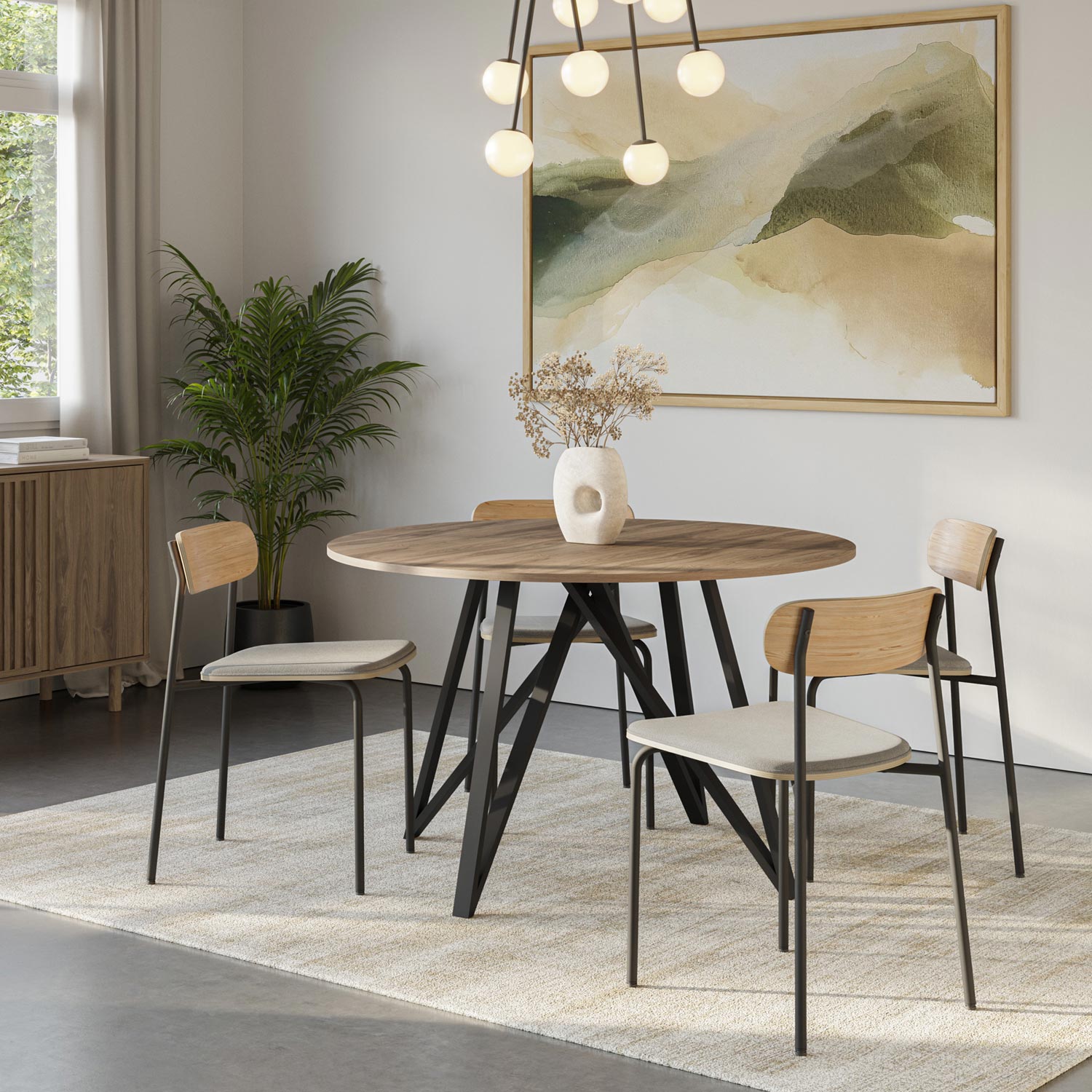 Mesa Redonda Comedor Zaira Ambiente | Top Mueble
