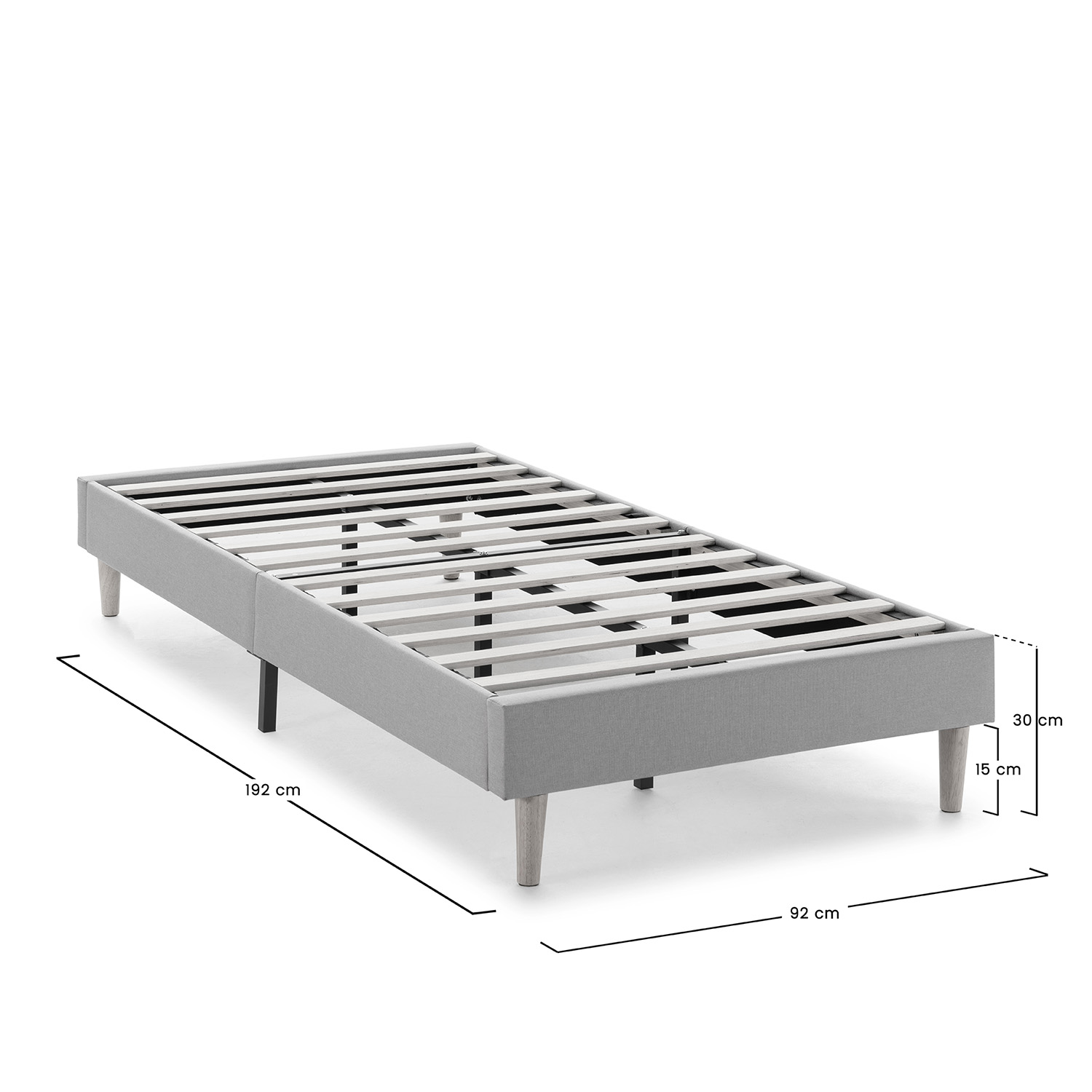 Base Tapizada 90x190 Andrea Dimensiones | Top Mueble