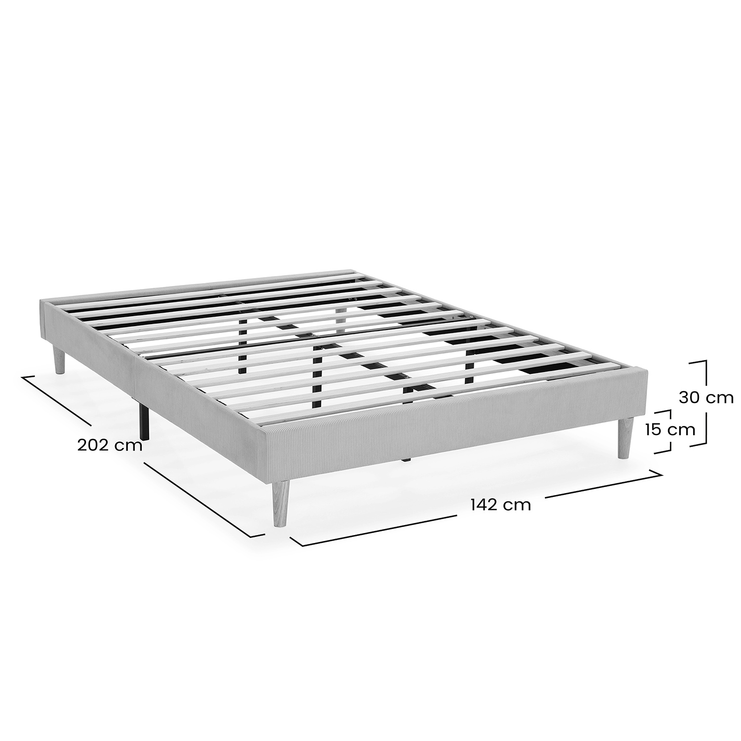 Base Tapizada 140x200 Olbia Dimensiones | Top Mueble