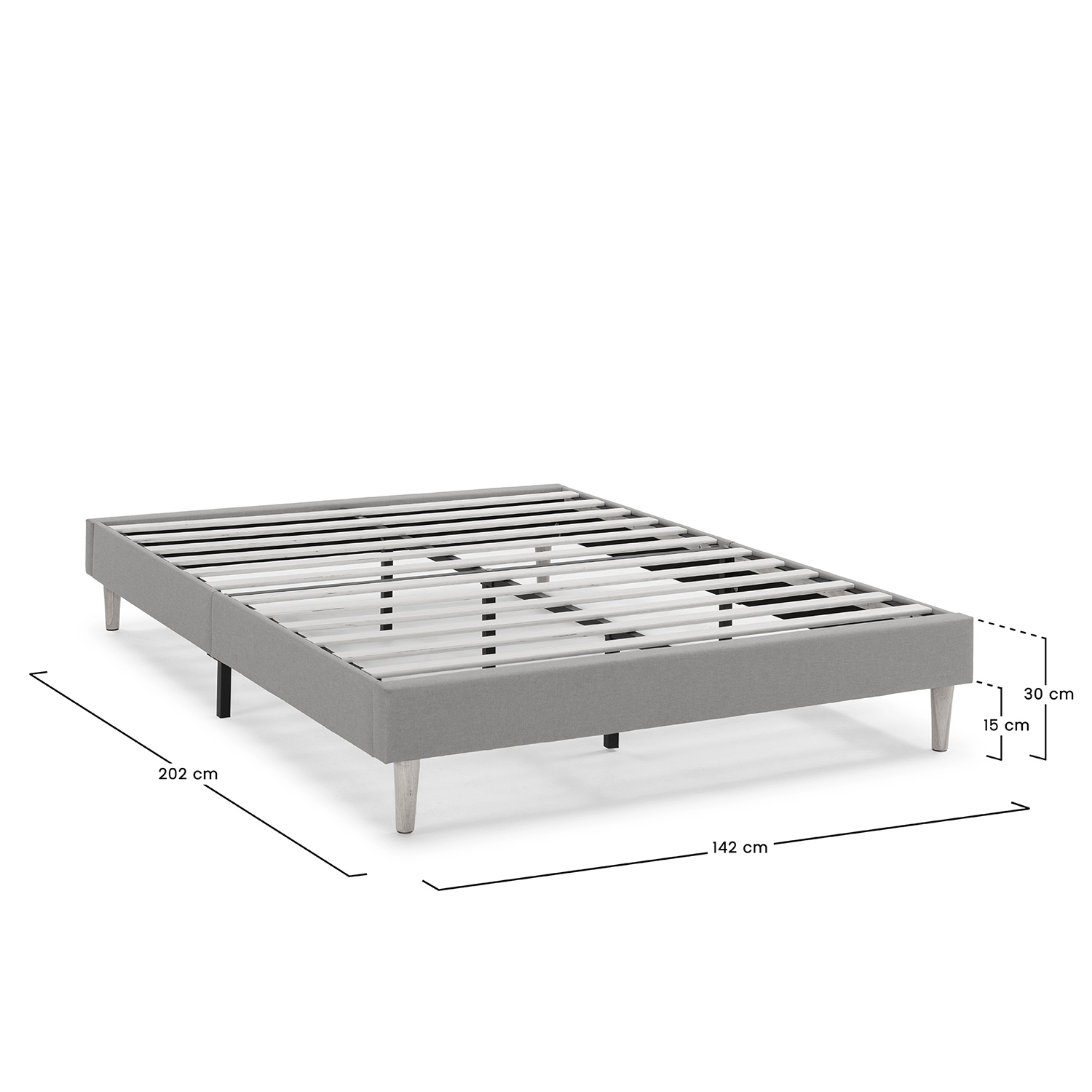 Base Tapizada 140x200 Andrea Dimensiones | Top Mueble