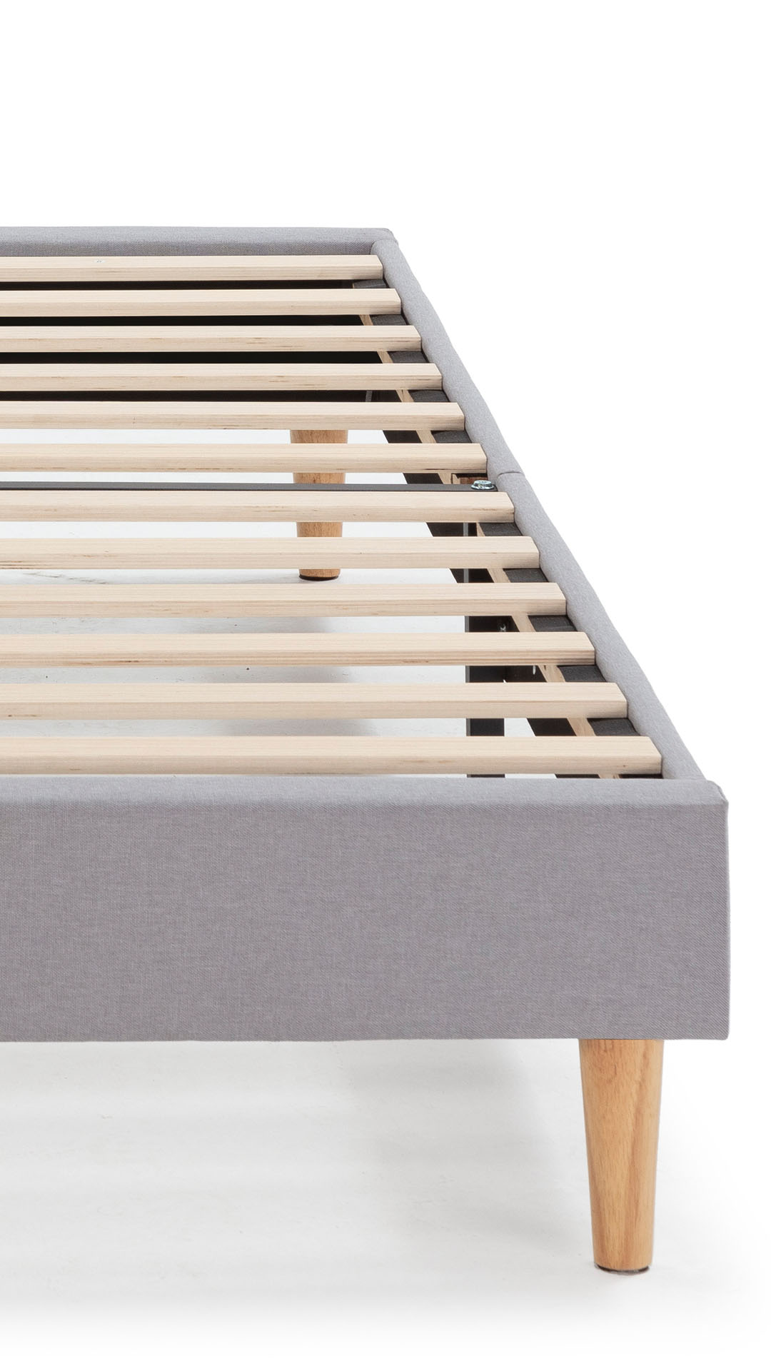 Base Tapizada gris claro Andrea | Top Mueble